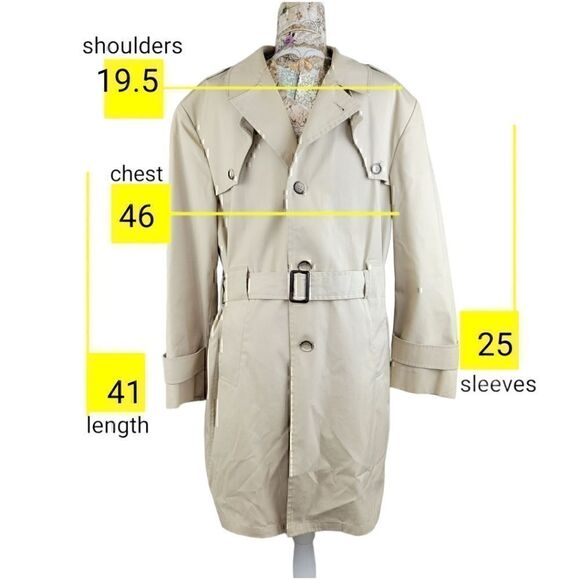 Botany Weathertopper Zip Out Warm Liner Tan Trench Overcoat - Picture 4 of 12